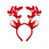 Red Antler With Snowflake Pattern Design Headband
