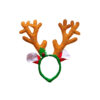 Brown Antler Green Base With Ears Headband