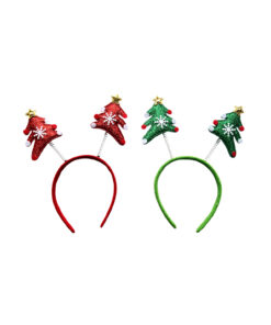Red / Green Christmas Tree Headband Assorted