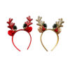 Red / Light Brown Reindeer Glitter Headband With Ears Assorted