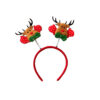 Reindeer Face with Green Bow Design Headband