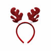 Red Glitter Reindeer Antler With White Brim Headband