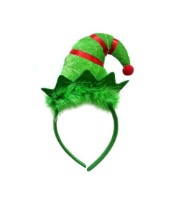 Green Christmas Headband With LED Lights