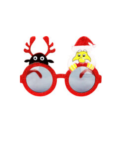 Santa And Reindeer Christmas Glasses