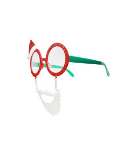 Santa Hat And Moustache Christmas Glasses