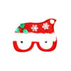 Glitter Xmas Glassses Santa Hat