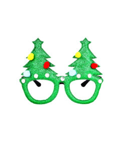 Glitter Christmas Tree Glasses