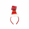 Red & Gold Striped Christmas Hat With Sequin Headband