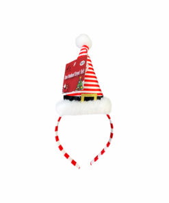 Red & White Striped Cone Christmas Headband