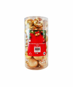 Gold Christmas Bauble Ball Set 30pc 6cm