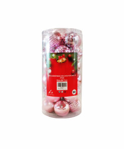 Pink Christmas Bauble Ball Set 30pc 6cm