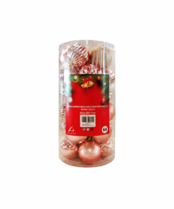 Rose Gold Christmas Bauble Ball Set 30pc 6cm