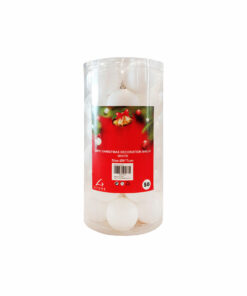 White Christmas Bauble Ball Set 30pc 6cm