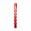 Red Christmas Bauble Ball Set 8pc