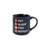 Eat Sleep Fish Repeat Novelty Mug