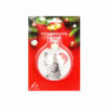 Christmas Oval Photo Bauble 7 x 8.5cm