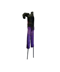 Purple Striped Witch Leg Yard Stake 2pc