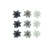 Glitter Flower With Clip Assorted 8cm 3pk