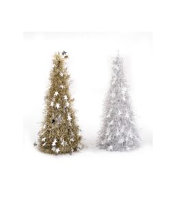 Tinsel Tree With Cutouts Assorted 48cm