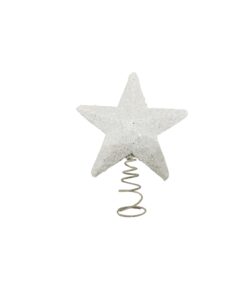 White Glitter Star Tree Topper 26 x 31cm