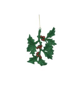 Acrylic Holly Berry Tree Ornament 11 x 2 x 13.5cm