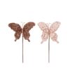 Copper & Champagne Sequin Butterfly With Clip 25cm