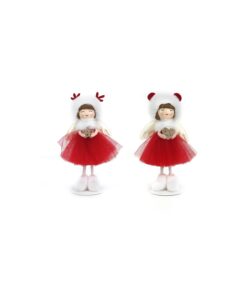 Red & White Christmas Snow Fairy Assorted 16cm