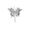 Silver Butterfly With Stem 24cm