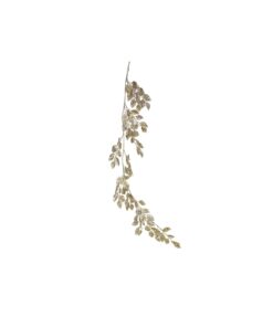 Champagne Glitter Leaf Garland 155cm