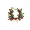 Metal Wreath With Berries 34cm