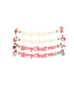 Foil Die Cut & Glitter Christmas Bunting 230cm