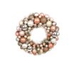 Champagne & Rose Gold Shatterproof Bauble Wreath 45cm