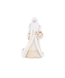 Ivory Polyester Resin Santa 18 x 13 x 31cm