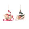 Christmas Sleigh Tree Ornament Assorted 15cm