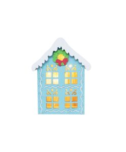Blue Light Up Candy House 12 x 16 x 8cm