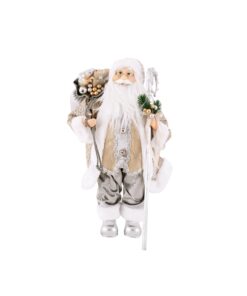 Silver Christmas Santa Claus 45cm