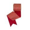 Red Velvet Ribbon With Gold Glitter Stripes & Wire Edge 10cm x 10m