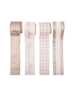 Ivory Ribbon With Glitter 6.3cm x 5m