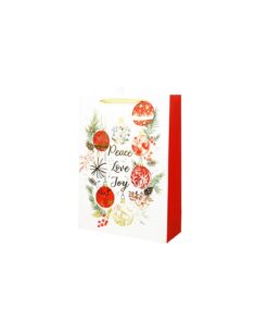 Large Peace Love Joy Gift Bag 26 x 32 x 12cm