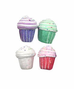 Cupcake Christmas Ornament Assorted 8 x10cm