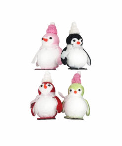 Penguin With Hat Christmas Ornament Assorted 9 x 15.5cm