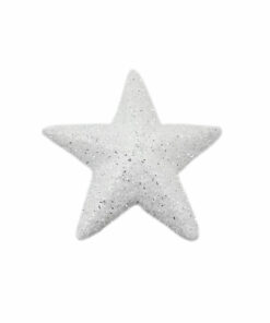 White Iridescent 3D Star Christmas Ornament 22cm