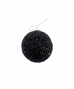 Black Gold Foam Christmas Ball 8cm