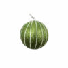 Apple Green Striped Christmas Ball 8cm
