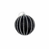 Black Striped Christmas Ball 8cm
