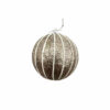 Champagne Striped Christmas Ball 8cm