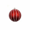 Red Striped Christmas Ball 8cm