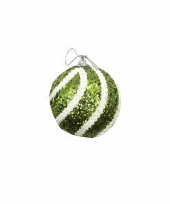 Apple Green Rope Christmas Ball 8cm