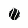 Black Rope Christmas Ball 8cm
