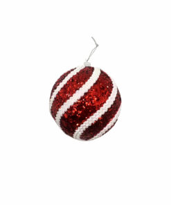 Red Rope Christmas Ball 8cm
